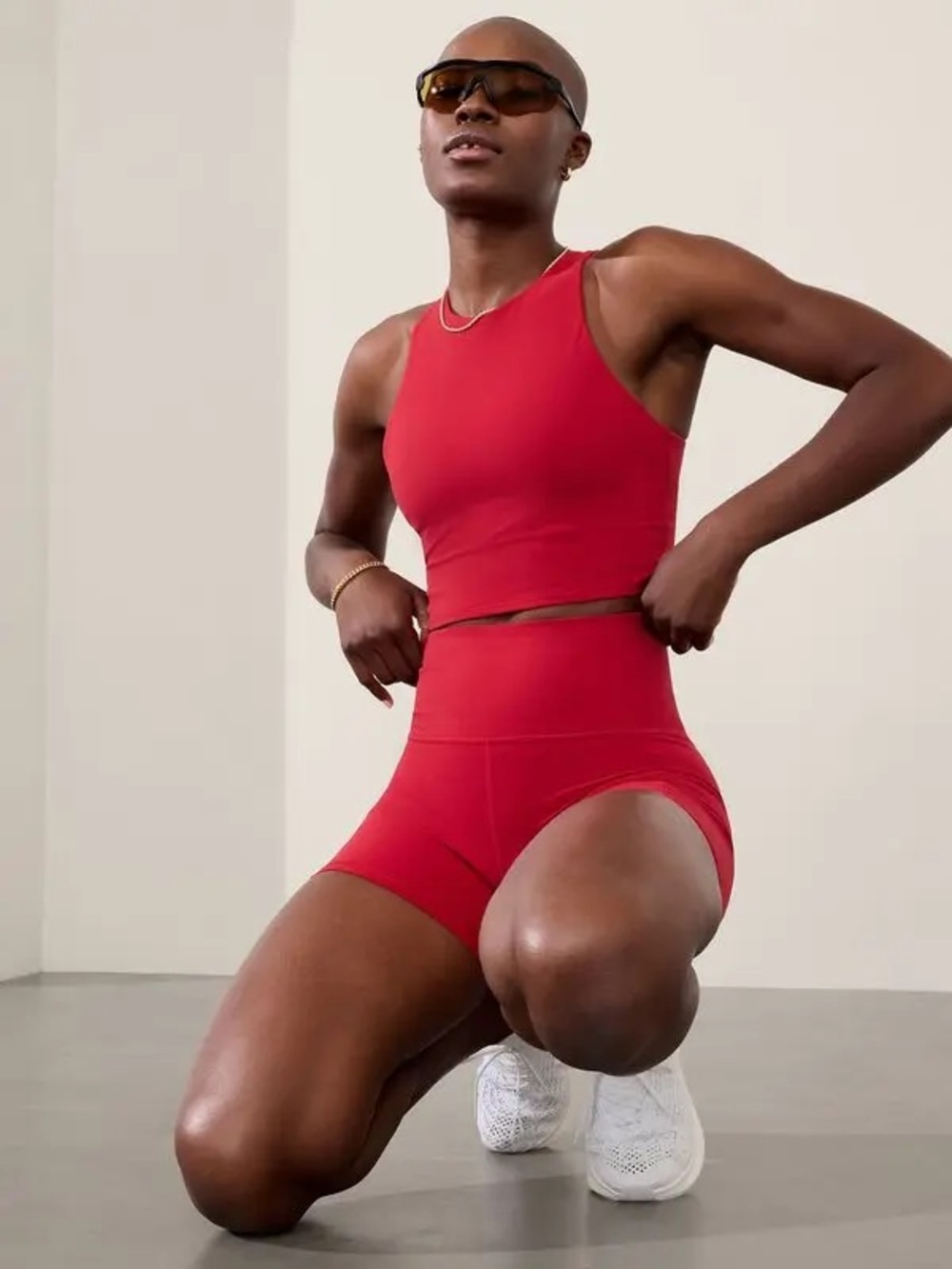 Athleta Conscious Crop Bra Matador Red